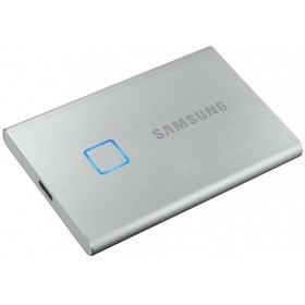Твердотельный диск 500GB Samsung Т7 Touch MU-PC500S, 3D NAND TLC, USB 3.2 Type-C [R/W - 1050/1000 MB/s] Silver/EU
