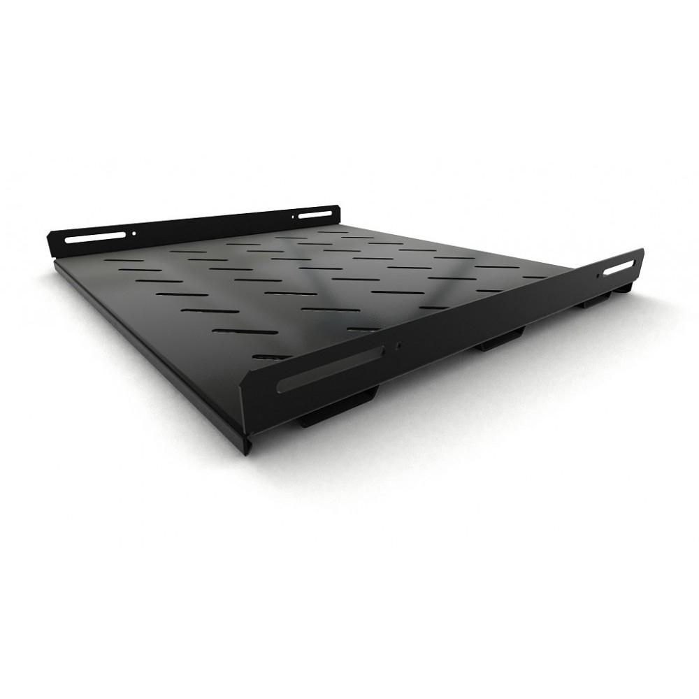 Полка Hyperline TSH3M-450-RAL9004 Полка стационарная усиленная, глубина 450 мм, с боковым креплением, нагрузка до 50 кг, для шкафов серии TTB, TTR, TTBR, TWB/TWB-FC, 485х450мм (ШхГ), цвет черный (RAL9004)