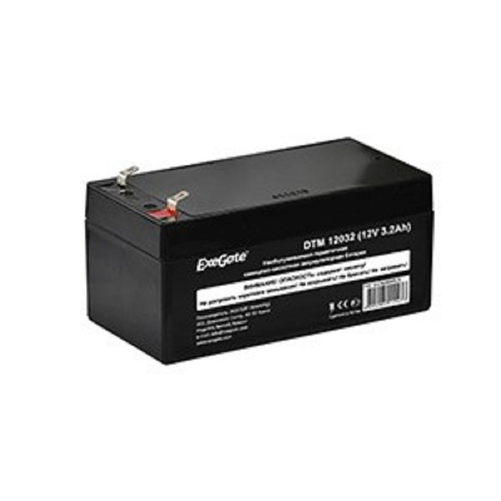 Аккумулятор ExeGate DTM 12032 EX282959RUS, 12В, 3.2А/ч, Faston F1