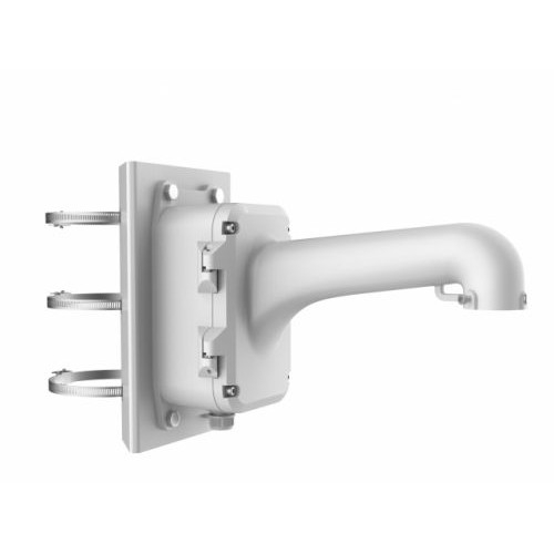 DS-1604ZJ-BOX-POLE Кронштейн HIKVISION 1393х222х422 (ШхГхВ) на столб для систем видеонаблюдения материал: алюминий с резиновой прокладкой цвет: белый