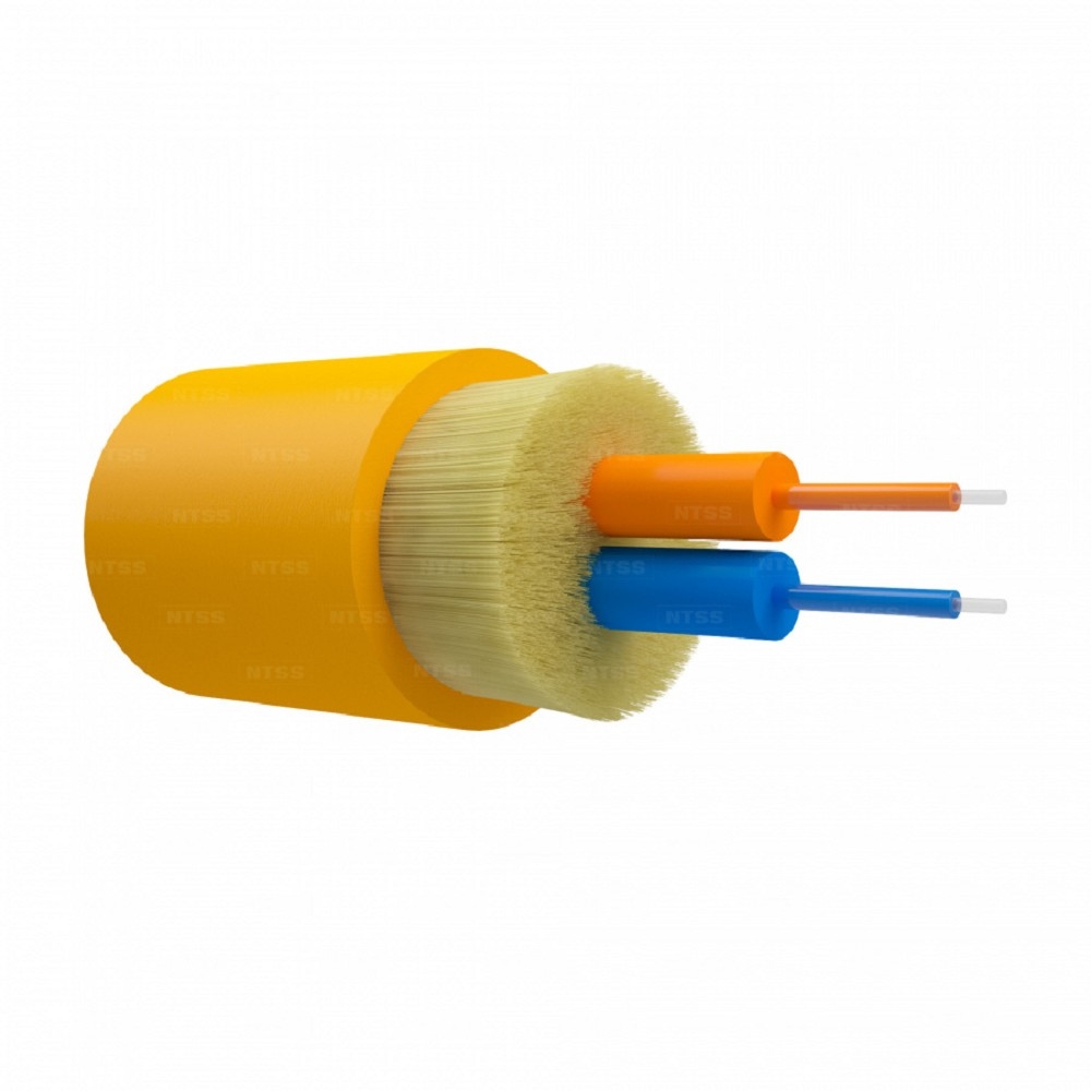 NTSS Оптический кабель внутренний NTSS PREMIUM 2 волокна OS2, 9/125, LSZH(нг(A)-HF), жёлтый NTSS-FO-D-IN-PM-9-2-LSZH