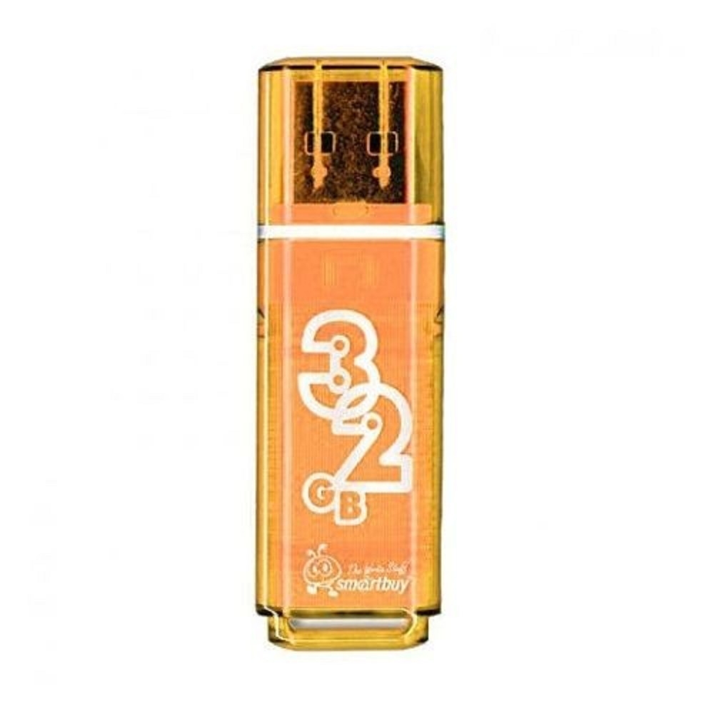 Флешка USB Smartbuy Glossy series orange (SB32 GbGS-Or), 16Gb, USB 2.0, R/W 25/15, оранжевый