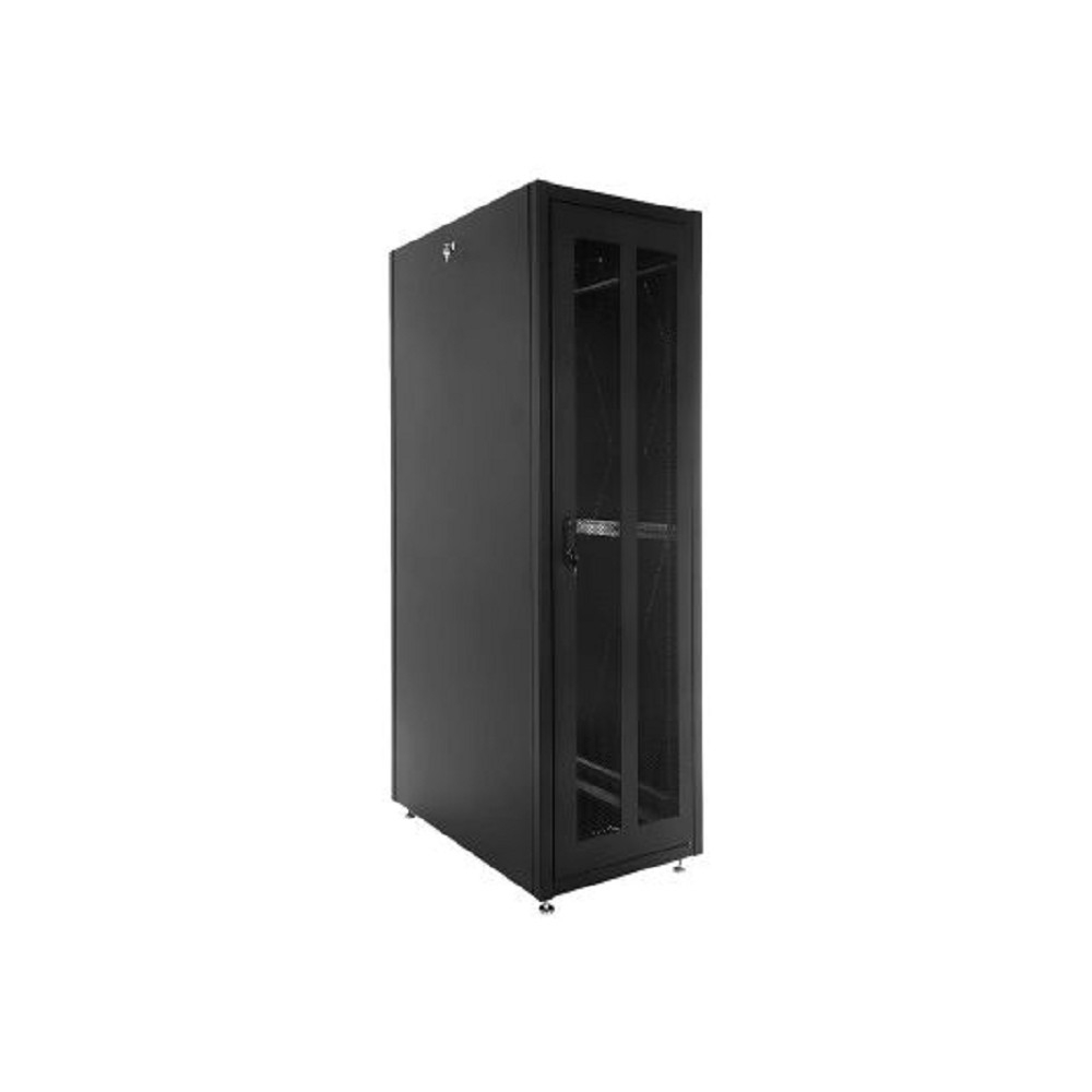 ЦМО Шкаф телекоммуникационный напольный ЭКОНОМ 42U (800 х 800) дверь перфорированная 2 шт., цвет черный (ШТК-Э-42.8.8-44АА-9005)