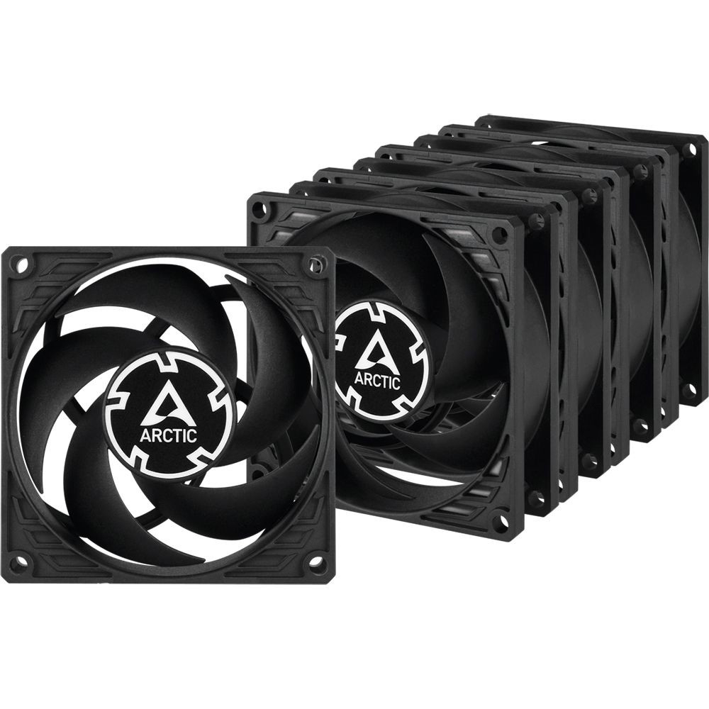 Корпусный вентилятор Arctic - P8 5 Pack, 80 мм, 3-pin, 3000rpm, цвет чёрный, ACFAN00153A