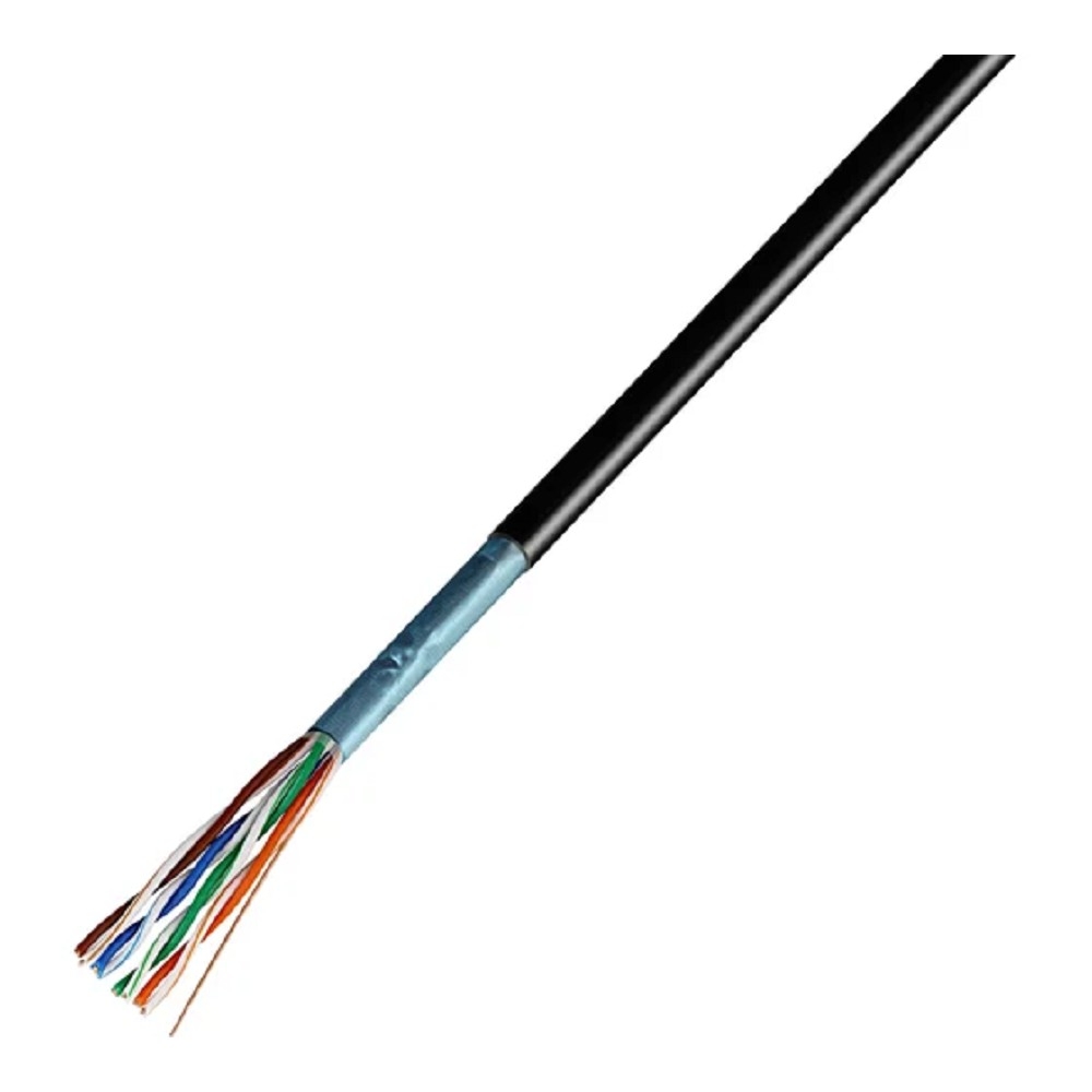Rexant (01-0165) Кабель витая пара F/UTP, CAT 5e, ZH нг(А)-HF, 4PR, 24AWG, OUTDOOR, SOLID, черный, 305м
