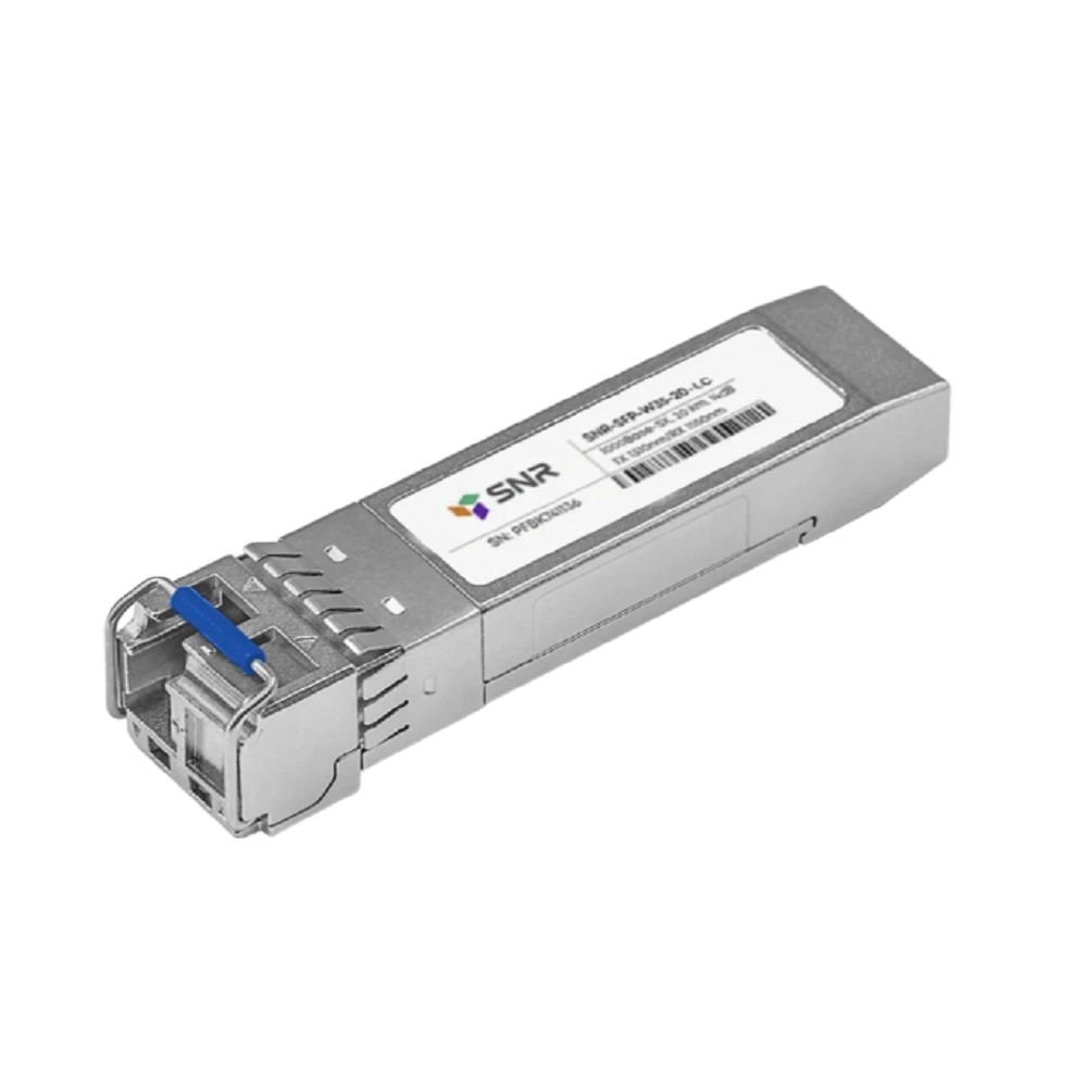 SNR SNR-SFP-W35-20-LC Одноволоконный модуль, SFP WDM 1000Base-BX, разъем LC, рабочая длина волны Tx/Rx: 1310/1550нм, дальность до 20км (14dB), с поддержкой функции DDM