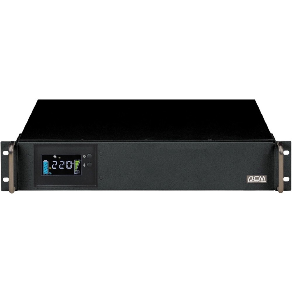 PowerCom King Pro RM KIN-1500AP LCD (2U) ИБП {Line-Interactive, 1500VA/1200W, Rack, 6х С13, Serial+USB, SmartSlot, RS-232} (1152600)