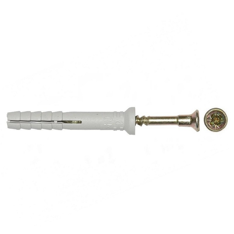 Rexant KR-01-3621-0012 Дюбель-гвоздь KRANZ потайной бортик, полипропилен 8х100, короб (100 шт./уп.)