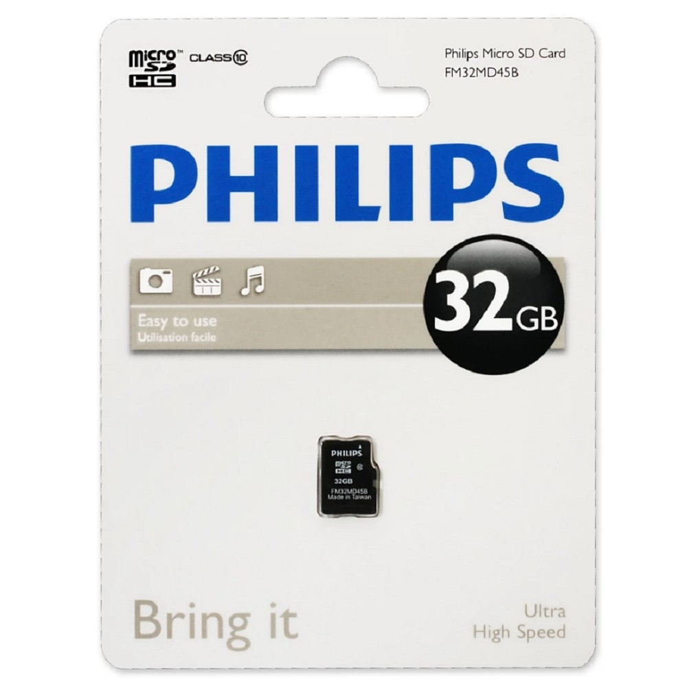 Micro SecureDigital 32GB Philips microSDHC Class 10