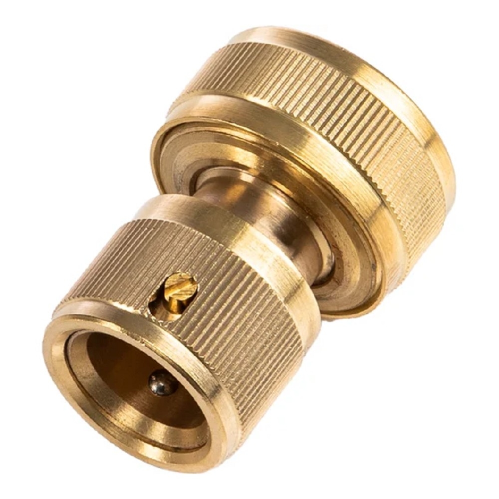 Rexant (62-0310-F) Коннектор для шланга латунный, быстросъемный, с аквастопом , 3/4