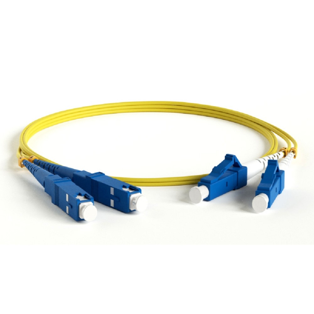 Hyperline FC-D2-9-LC/UR-SC/UR-H-50M-LSZH-YL Патч-корд волоконно-оптический (шнур) SM 9/125 (OS2), LC/UPC-SC/UPC, 2.0 мм, duplex, LSZH, 50 м