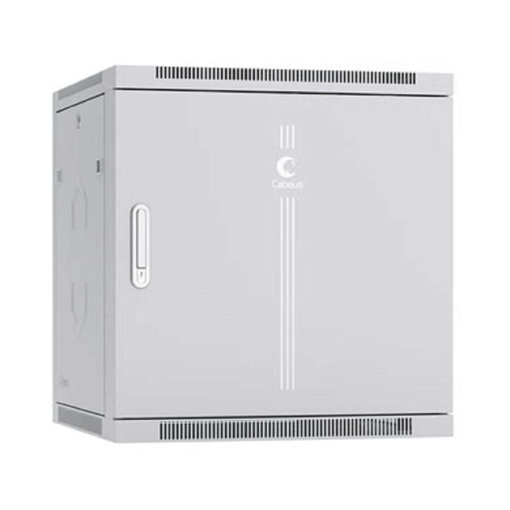 Cabeus SH-05F-12U60/60m-R Шкаф телекоммуникационный настенный разобранный 19" 12U 600x600x635mm (ШхГхВ) дверь металл, цвет серый (RAL 7035)