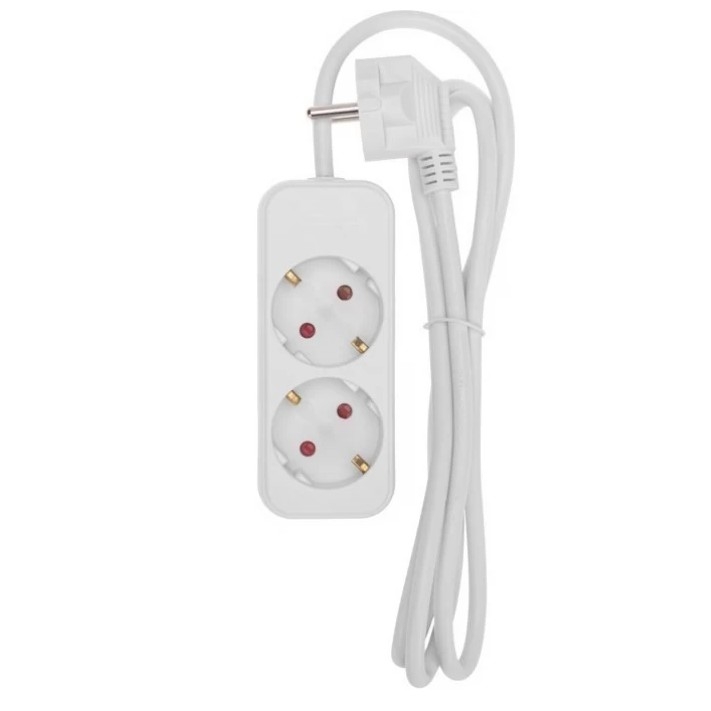 Rexant 13-4003 Удлинитель STANDARD 2 гнезда, 1,5м, 2х1,0мм?, б/з, белый