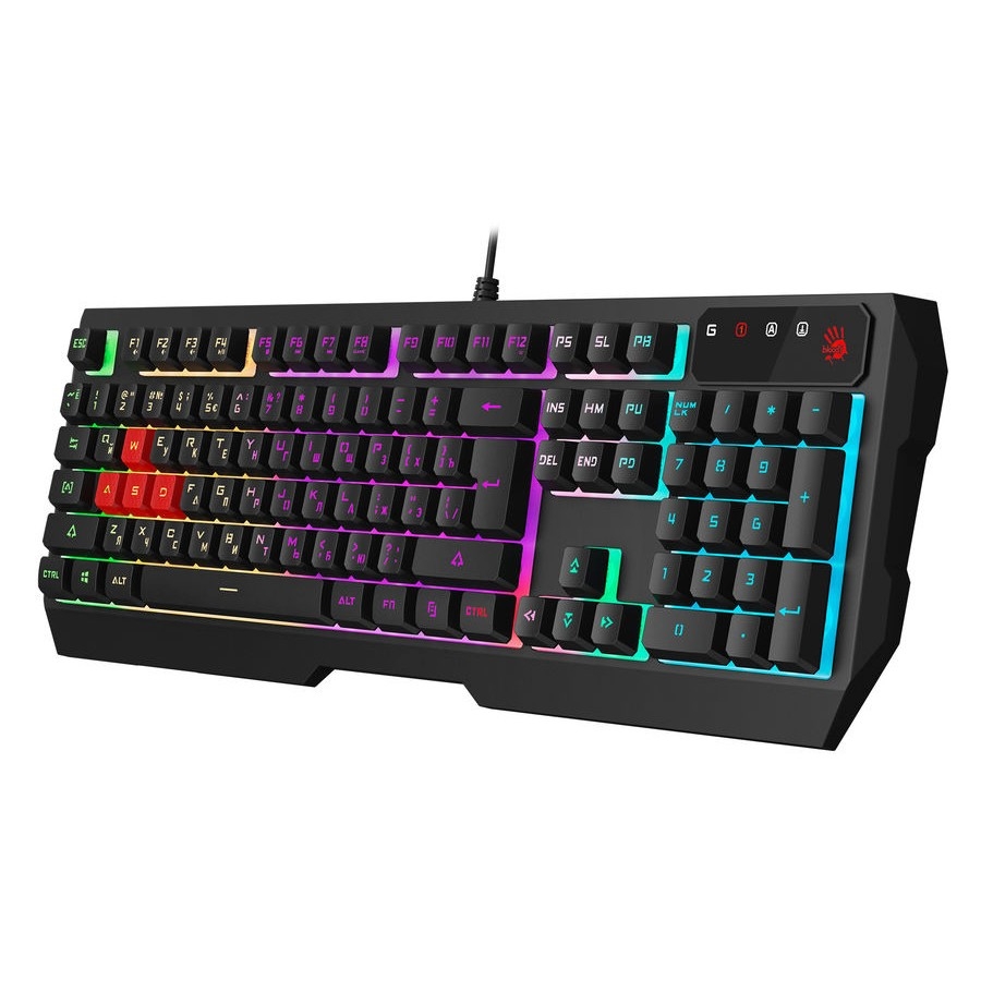 Клавиатура A4Tech Bloody B140N черный USB Multimedia for gamer LED (B140N)