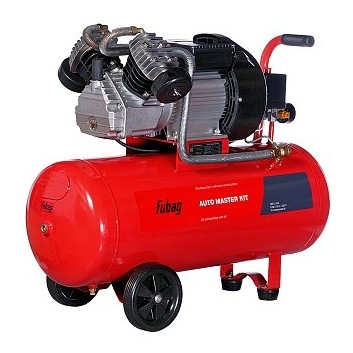 FUBAG AUTO MASTER KIT Компрессор + набор из 10 предметов [45681953/641270] {Реси- вер, л 50 Произ- водит., л/мин 360 Давле- ние, бар 8 Мощность, кВт 2.2  Напря- жение, В 220 Вес, кг 60}