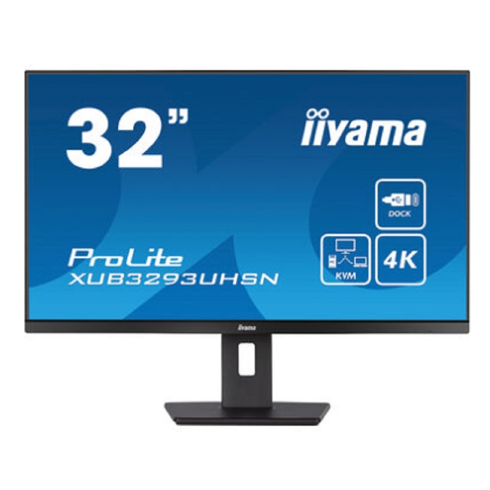 LCD IIYAMA 31.5" XUB3293UHSN-B5 {IPS 3840x2160 75Hz 4ms 350cd 1000:1 10bit(8bit+FRC) HDMI DisplayPort 2xUSB3.0 USB-C(PD 65W) RJ45 2x3W HAS VESA}