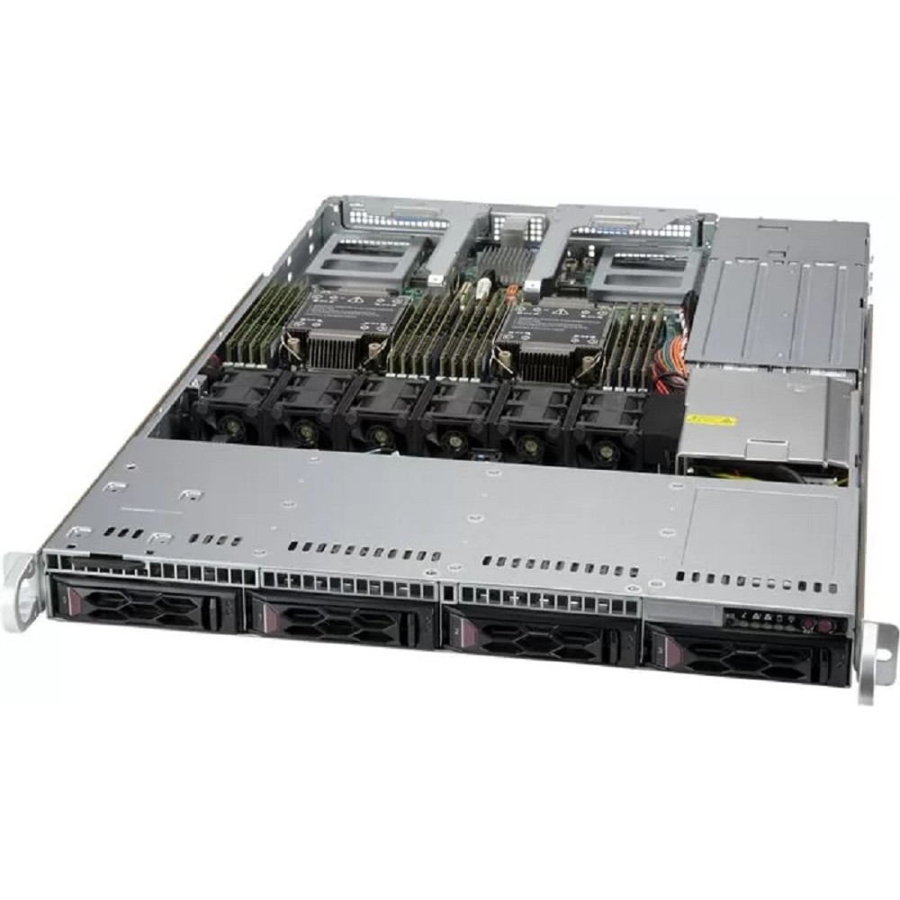 Сервер в сборе / SYS-610C-TR (bundle1) / SYS-610C-TR(bundle1): 1U / 2x Xeon Silver 4310 / 4x DDR4 32GB 1.2V3200 / 1x SSD 240GB SATA, 2.5"/ 1x Dual ports GbE RJ45 /10/100/1000 / 2x 860W Power.