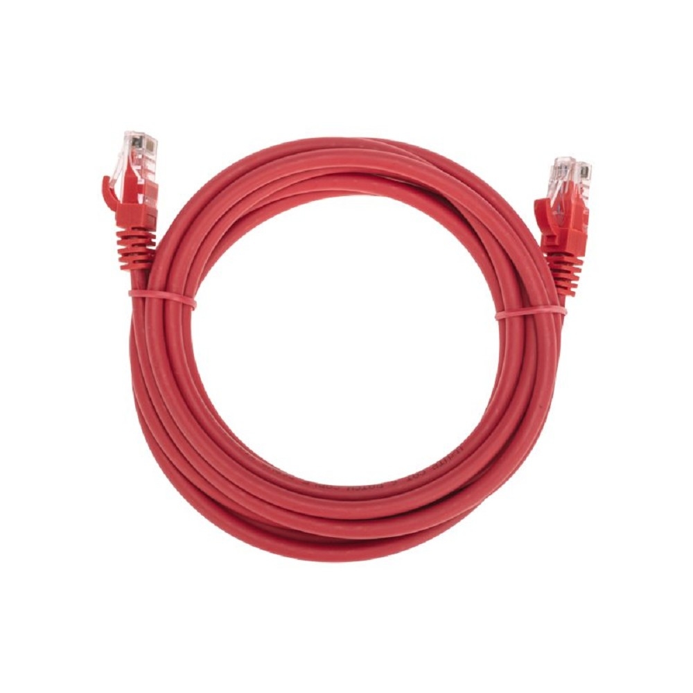 Патч-корд U/UTP Rexant cat.6, RJ45-RJ45, неэкранированный, 26AWG, LSZH, красный, 3 м