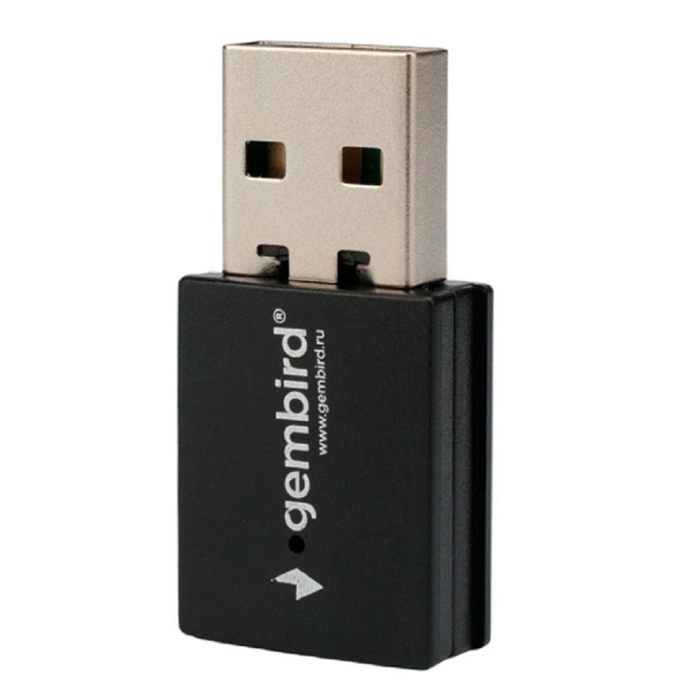 Сетевой адаптер Gembird WNP-UA-018 WiFi+Bluetooth 600 Мбит, двухдиап., мини, USB, 802.11b/a/g/n/ac, RTL8821CU (WNP-UA-018)