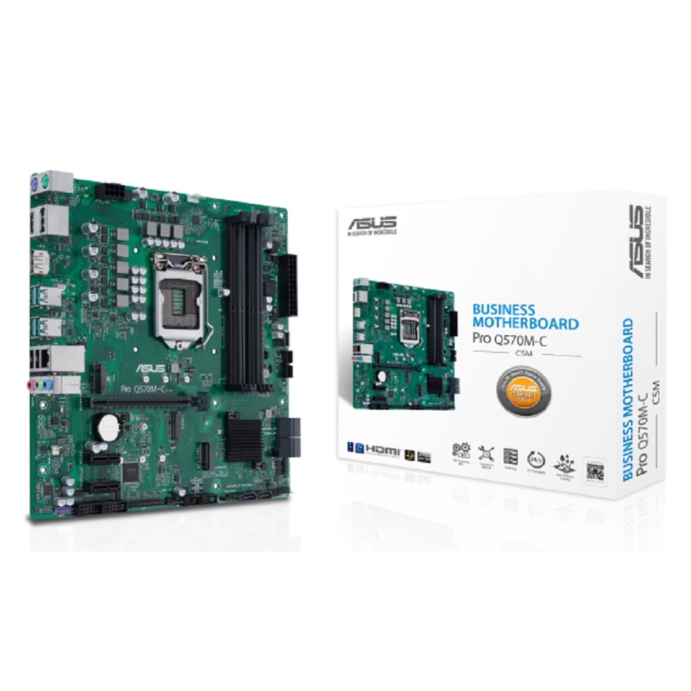 Материнская плата ASUS PRO Q570M-C/CSM LGA1200 Intel Q570 4xDDR4 1xPCI-Express x16 2xPCI-Express x1 6xSATA 6Gb/s Micro-ATX Retail