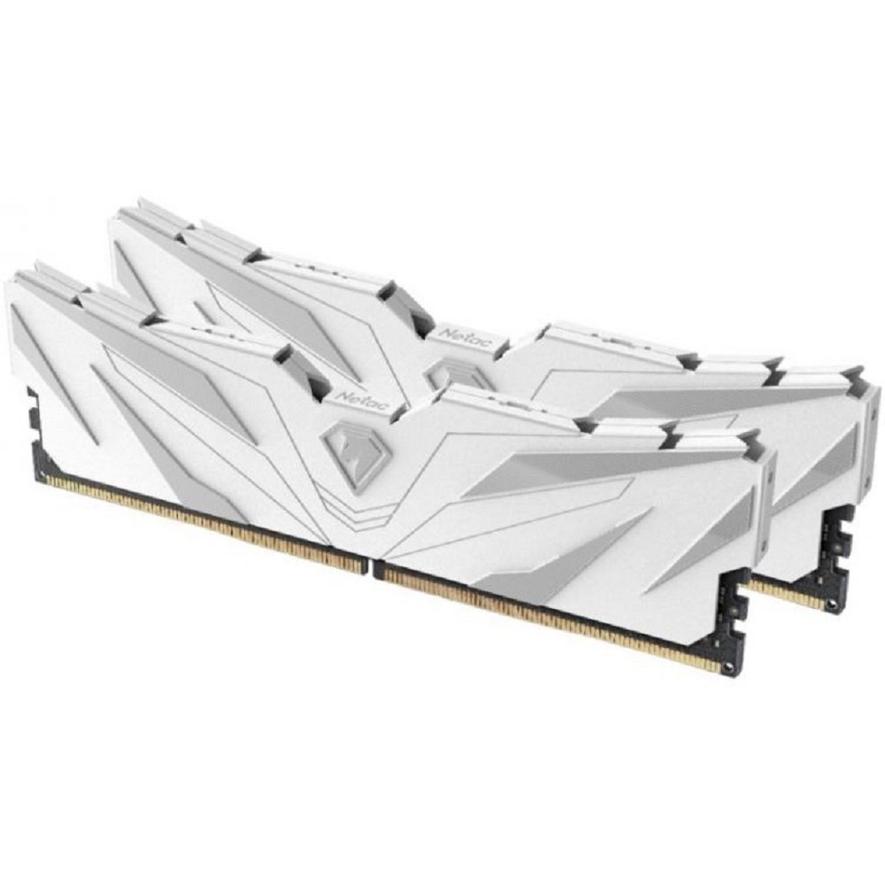 Оперативная память Netac Shadow II 32GB (2x16GB) DDR4-3200 (PC4-25600) C16 16-20-20-40 1.35V XMP Dual DIMM Kit White