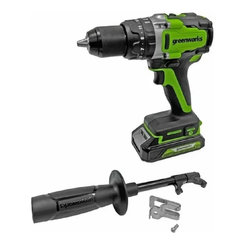 Greenworks GD24DD140 Дрель-шуруповерт аккумуляторная,  24V, 140 Нм, бесщеточная, без АКБ и ЗУ [3707607]