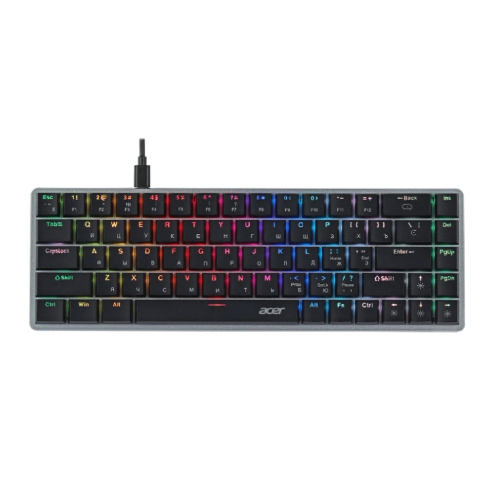 Acer OKW302 [ZL.KBDCC.01C]  USB, серебристый проводная