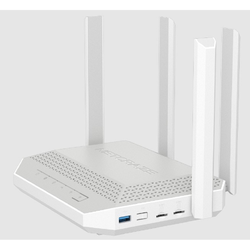 Netcraze Hopper 4G+ (NC-2312) Гигабитный интернет-центр с модемом 4G+, двумя слотами для SIM-карт, Mesh Wi-Fi 6 AX3000, 5-портовым Smart-коммутатором и многофункциональным портом USB 3.0