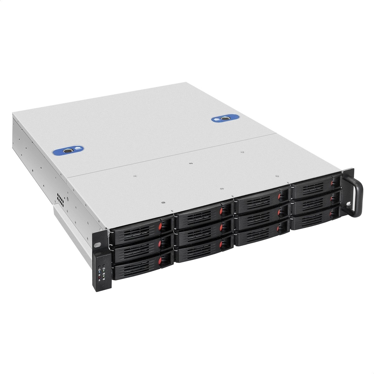 Exegate EX281294RUS Серверный корпус ExeGate Pro 2U550-HS12 <RM 19", высота 2U, глубина 550, БП 1U-500ADS,12xHotSwap, USB>