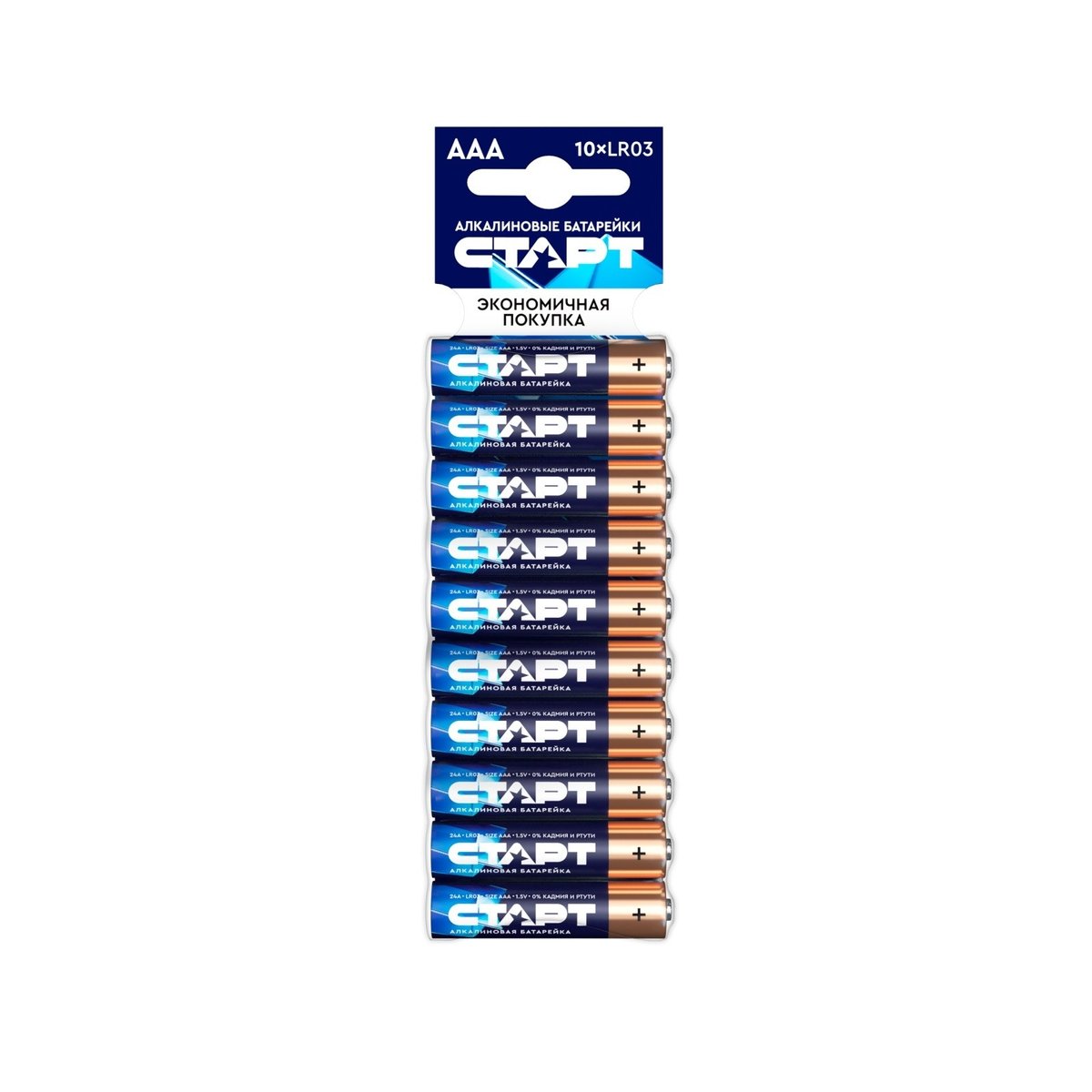 Батарейки СТАРТ LR03-BL10 120/1080 (10 шт)