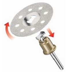 Круг отрезной алмазный DREMEL SC545 SPEED CLIC 38мм без держателя