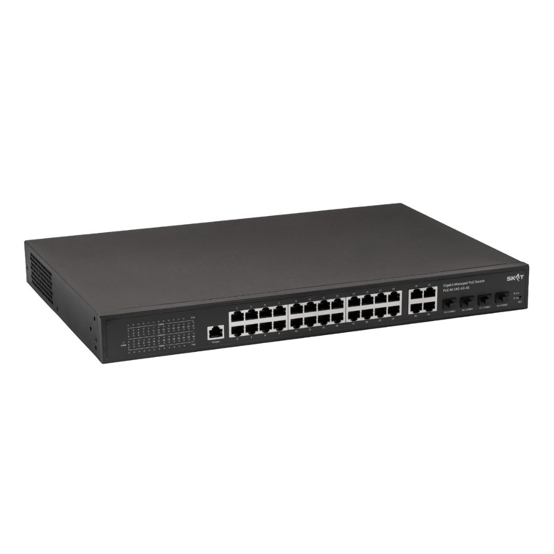 БАСТИОН SKAT PoE-M-24G-4G-4S управляемый L2+ коммутатор PoE Plus, 400Вт, порты: 24-Ethernet, 4-Uplink, 4-SFP (4092)