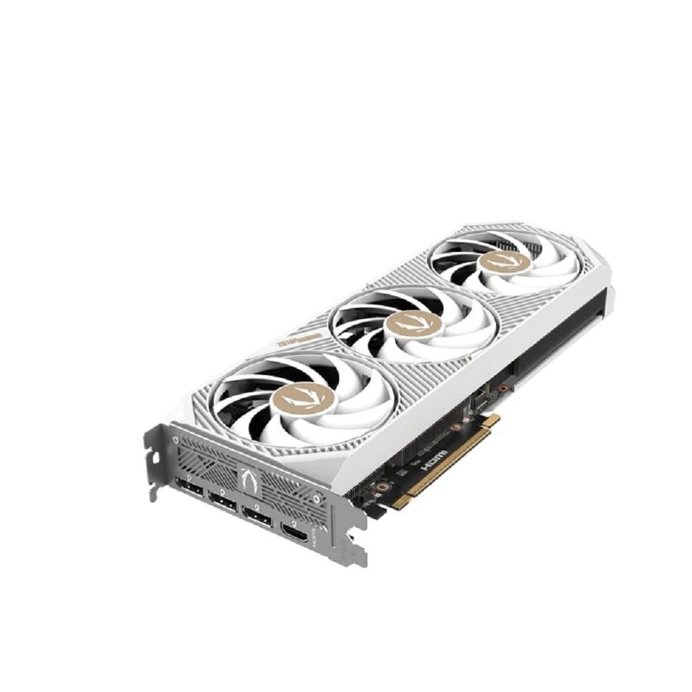 Видеокарта ZOTAC GAMING GeForce RTX 5070 AMP White Edition 12GB GDDR7 192bit 2165/2587 MHz 3*DP/HDMI 3*FAN (ZT-B50700FQ-10P) RTL