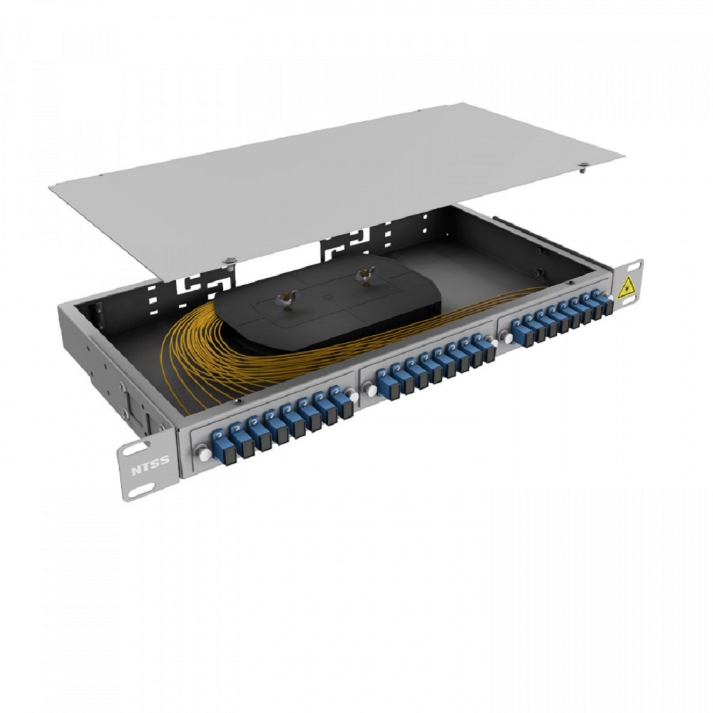 NTSS Кросс 19" NTSS PREMIUM, предсобранный 1U, 20 портов SC/UPC, 9/125 мкм, (сплайс, пигтейлы, кдзс, планки, адаптеры) NTSS-RFOB-PM-1U-20-SC/U-9-SP1.5G1A