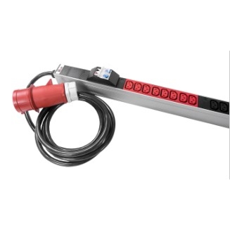 REM Верт блок розеток Rem-3x16, 3 фазы 16A, инд, 48 C13, 1420 мм, вх IEC 309, шнур 3 м(R-3x16-48C13-I-1420-3-3PN)