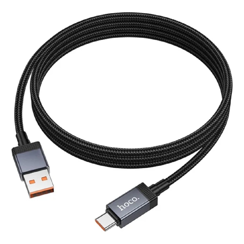 HOCO Кабель USB2.0 Hoco AM/Type-C, 5А, с дисплеем, X118, 1м, черный, коробка