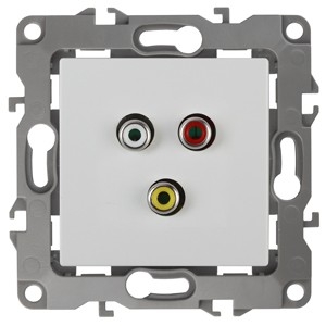 Эра Б0027471 12-3113-01 Розетка RCA, Эра12, белый