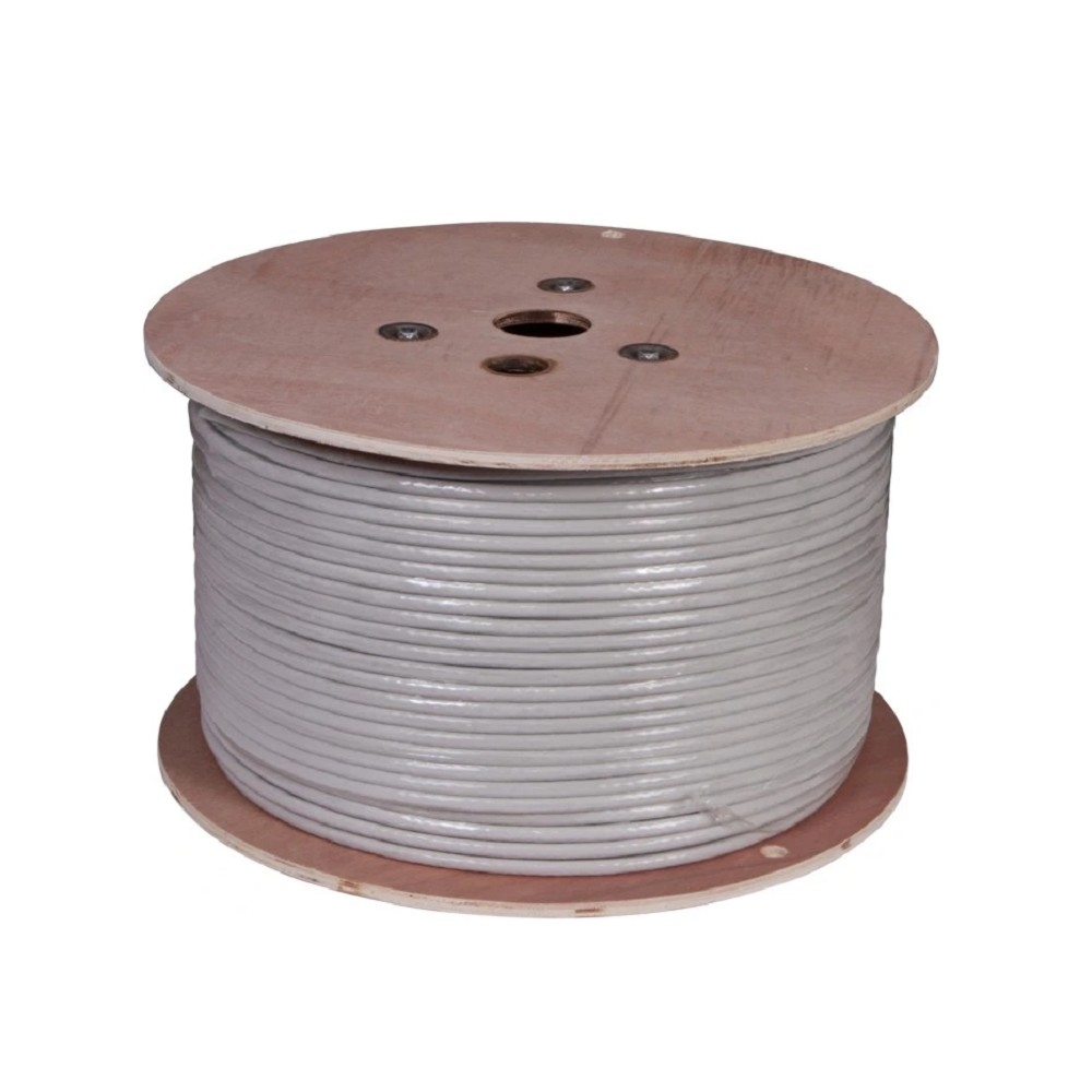 Rexant (02-0321 ) Кабель витая пара, U/FTP, CAT 6A, ZH нг(А)-HF (LSZH), 4х2х0,57 мм, 23AWG, INDOOR, SOLID, серый, 305м PRO
