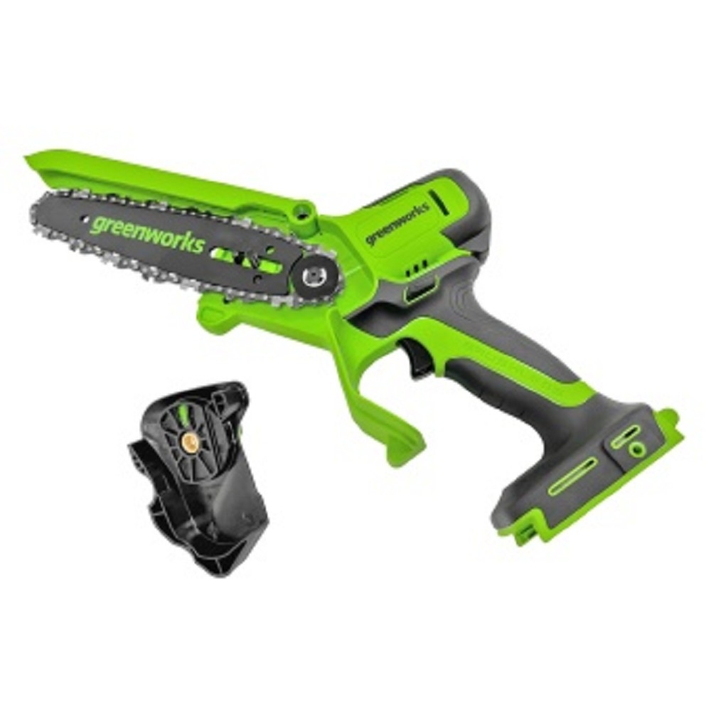 GreenWorks GD24CSMNX Цепная мини пила аккумуляторная, 24V, 15см, бесщеточная, без АКБ и ЗУ [2008707]