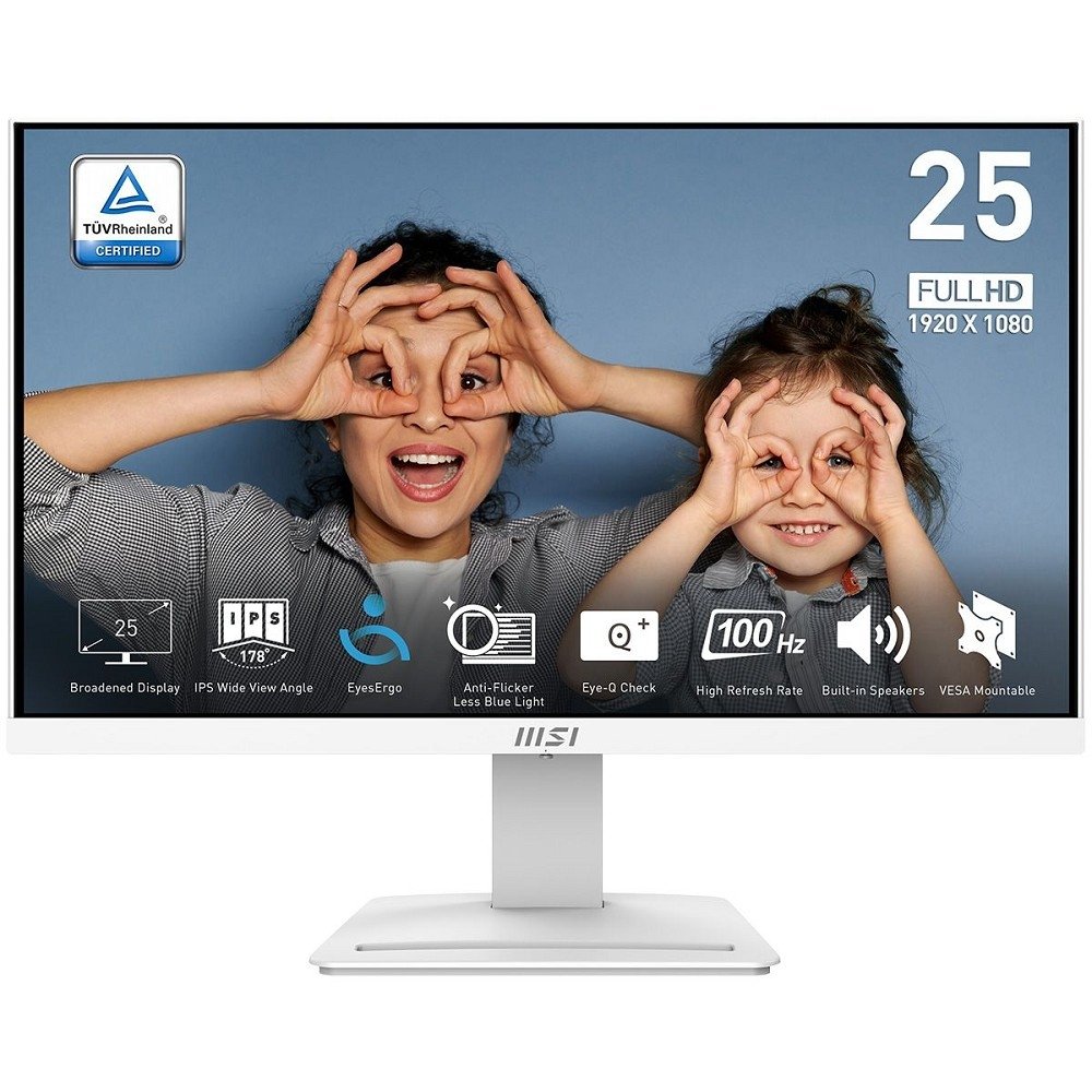 MSI PRO 24.5" MP253W White {IPS 1920x1080 100Hz 4ms 178/178 250cd 1000:1 D-Sub HDMI DisplayPort MM}