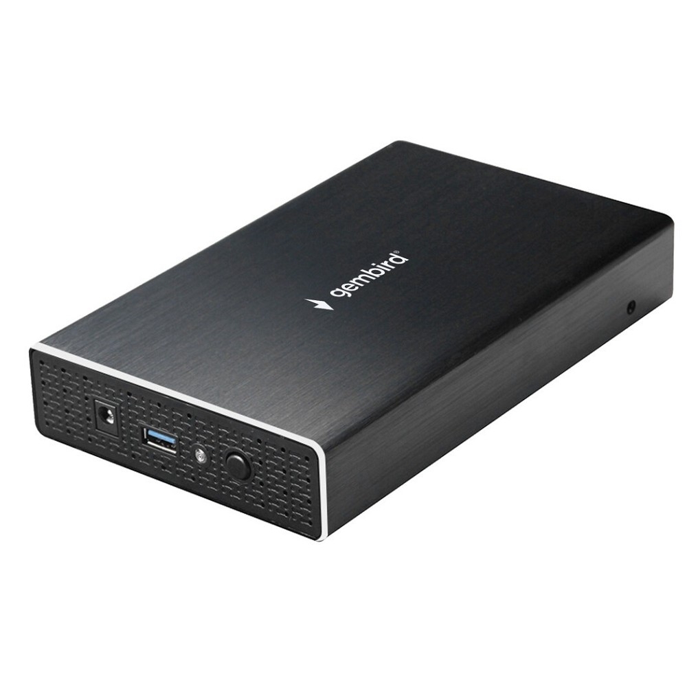 Внешний корпус USB 3.0 для 3.5" HDD/SSD Gembird EE3-U3S-1, порт Type-A, SATA III, металл, чёрный, коробка