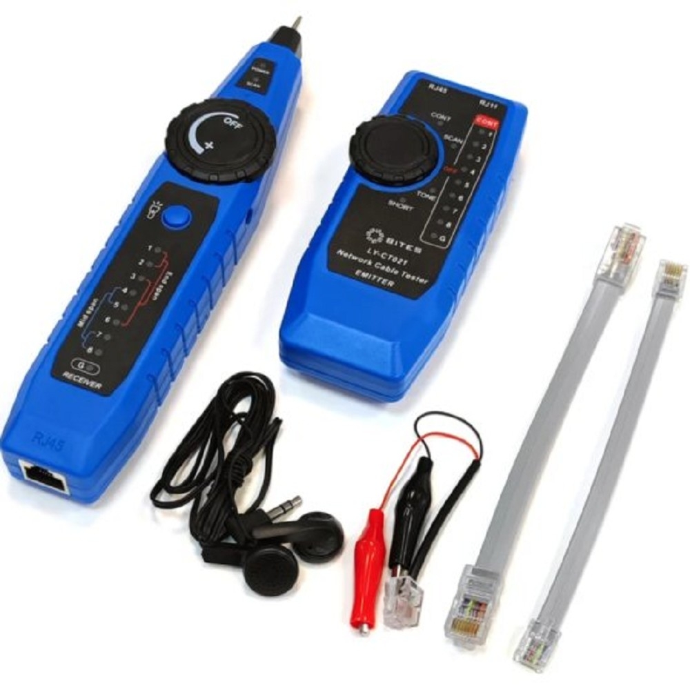 Тестер-трассоискатель кабеля 5bites LY-CT012 UTP / STP / BNC / VFL / POE / TDR / LCD / FLASH