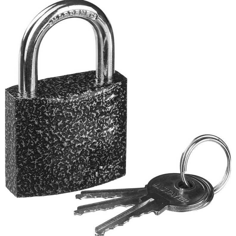 Замок STAYER "STANDARD" навесной, металлический корпус, закаленная дужка, 38мм [37160-38]