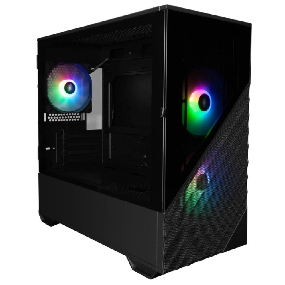 Компьютерный корпус 1STPLAYER DK D7 ARGb Black, mATX, 3x120мм ARGb fans