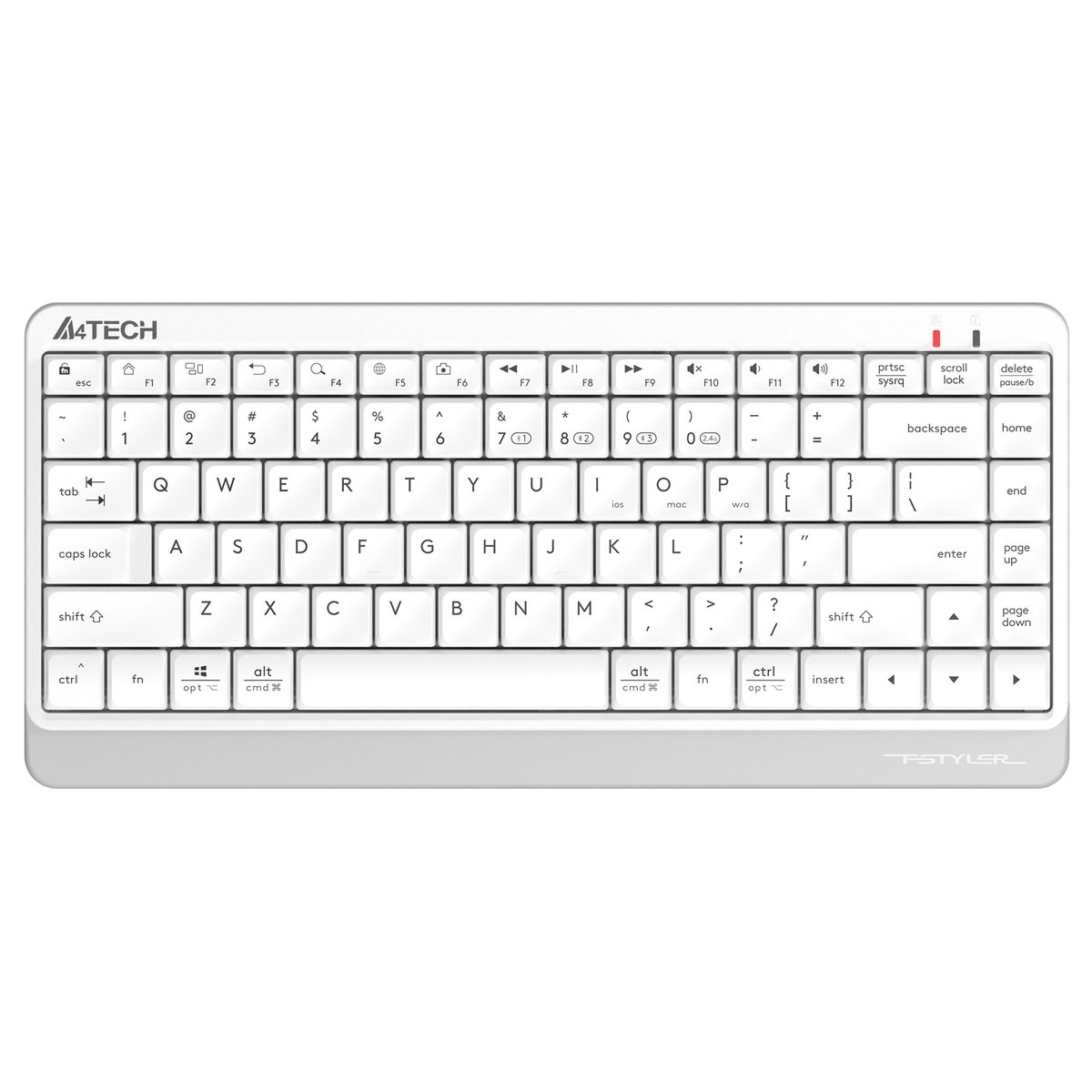 Клавиатура A4Tech Fstyler FBK11 белый/серый USB беспроводная BT/Radio slim [1595335]