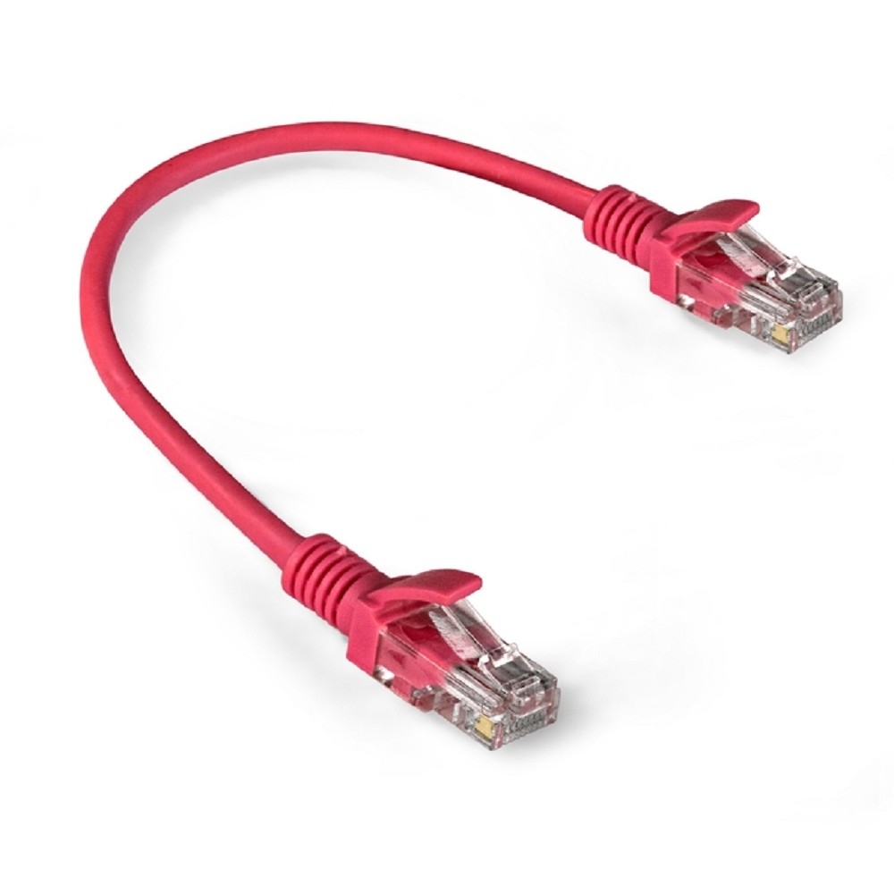 Патч-корд ExeGate EX286372RUS UTP-RJ45-RJ45-5e-0,3M-LSZH-RD, UTP, cat.5e, LSZH, 0.3м, красный