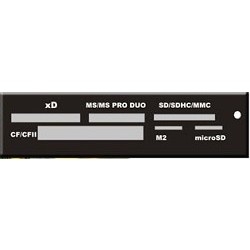 Внешний картридер USB 2.0 Card reader SD/SDHC/MMC/MS/microSD/xD/CF, 3.5" (черный) [GR-116B]