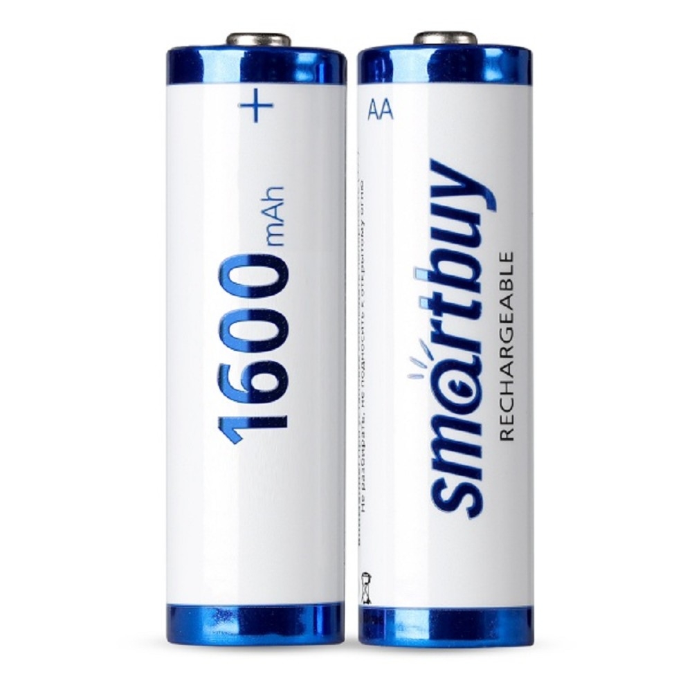 Smartbuy (SBBR-2A02BL1600) Аккумулятор NiMh Smartbuy AA/2BL 1600 mAh (24/240) (2шт. в уп-ке)