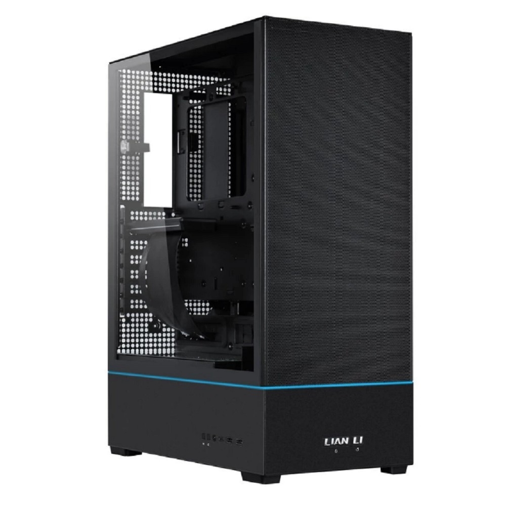 Lian Li Корпус SUP01X / Black / 3 x 120mm PWM Fan / PCIe4.0 Riser Cable / Mid-Tower, TG / G99.SUP01X.R0