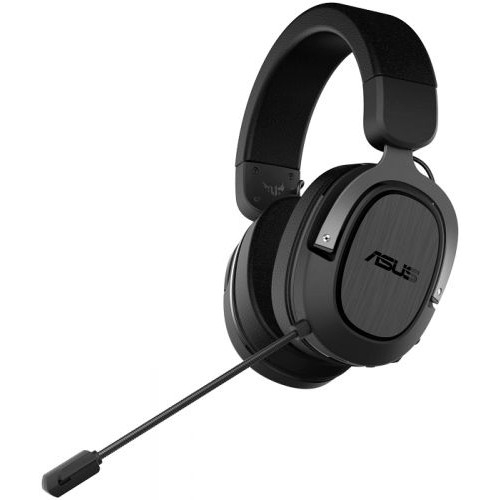 Игровые наушники черно-серые ASUS TUF Gaming H3 WL (2.4 ГГц, 7.1 виртуально, 50мм, неодимовые магниты, 32 Ом, 20~20000 Гц, микрофон, USB-C, PC, Mac, PS4, Nintendo Switch, Xbox One, 90YH02ZG-B3UA00)